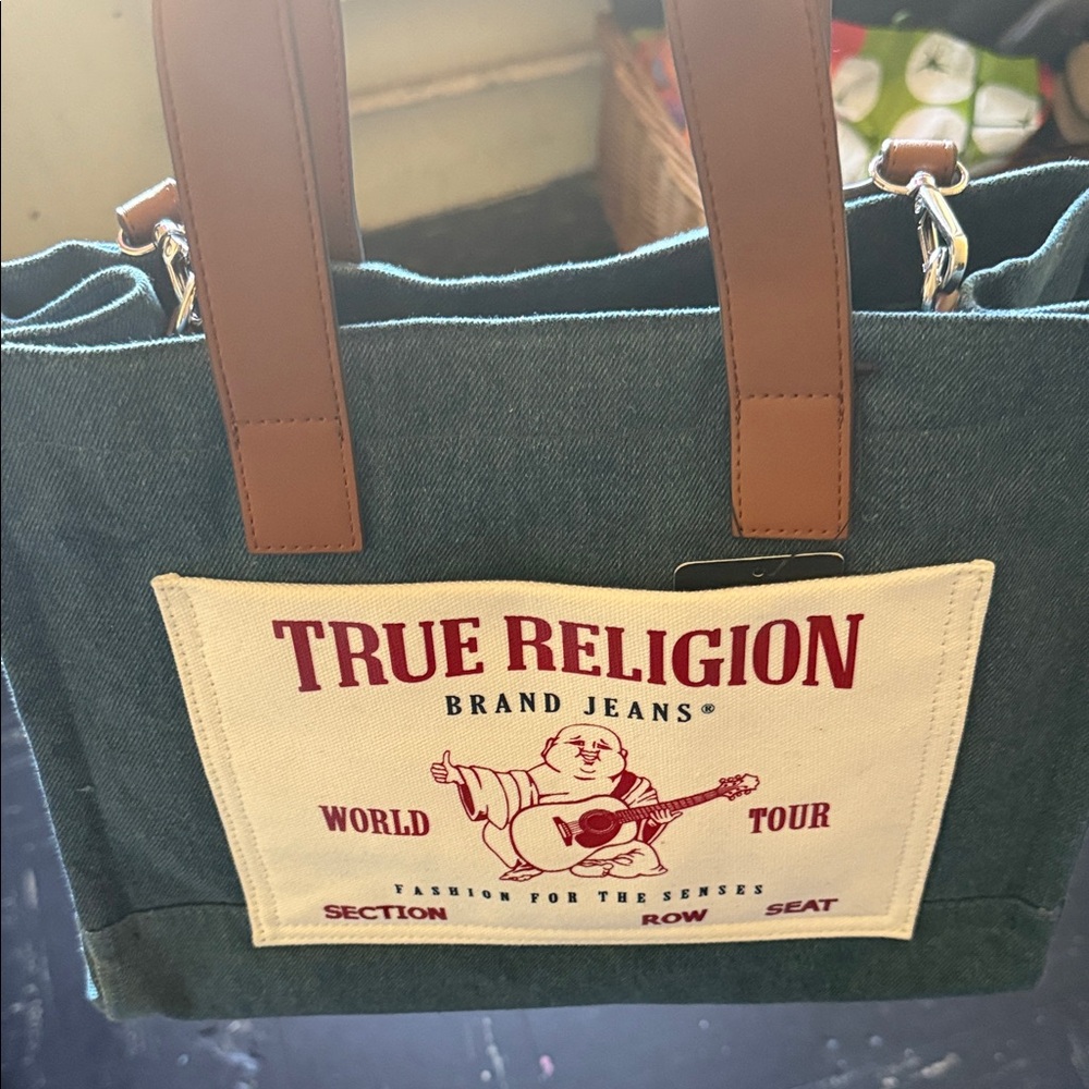 True Religion Denim and Tan Women’s Bag